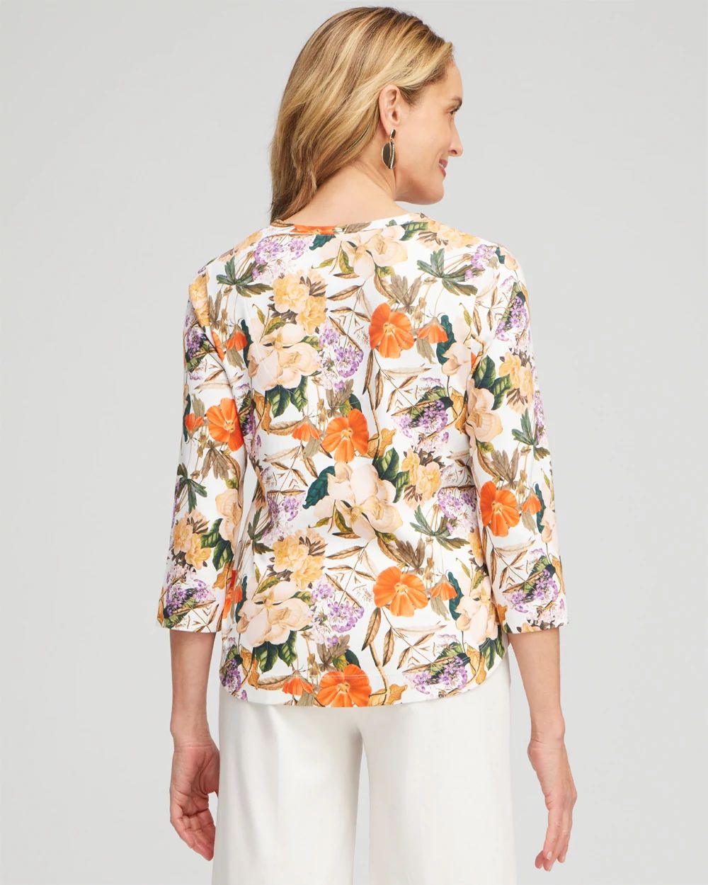 Floral 3/4 Sleeve Tee