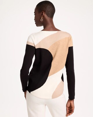 Intarsia Ella Bateau Pullover Sweater click to view larger image.