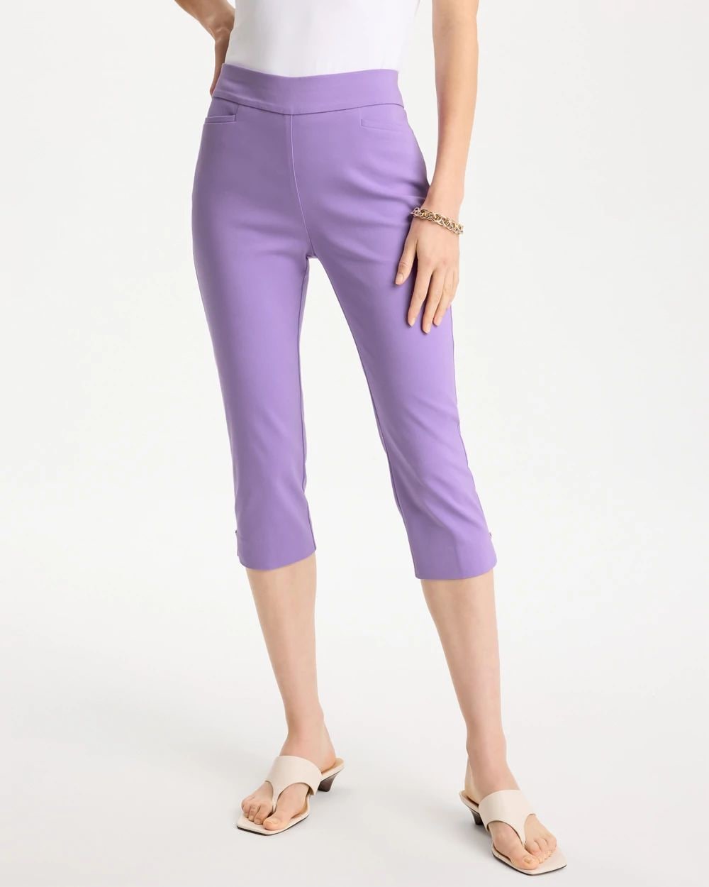 Brigitte™ Slim Rivet Pull-On Capri Pant