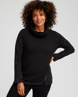 Zenergy® French Terry Cowl Neck Top