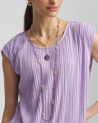 Dainty Beaded Single Strand Necklace click to view larger image.