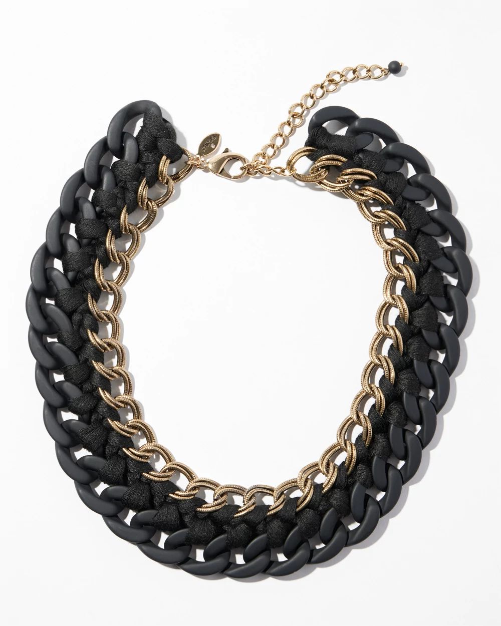 Black Links Collar Necklace