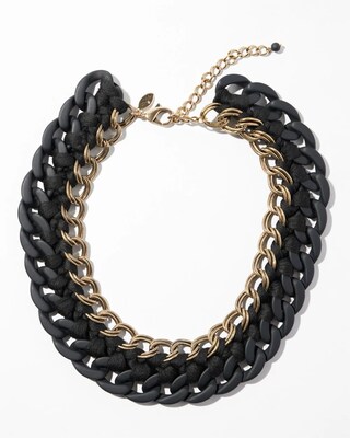 Black Links Collar Necklace