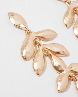 Leaf Drop Post Earrings