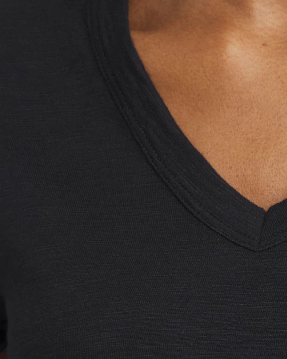 Cap Sleeve V-neck Tee