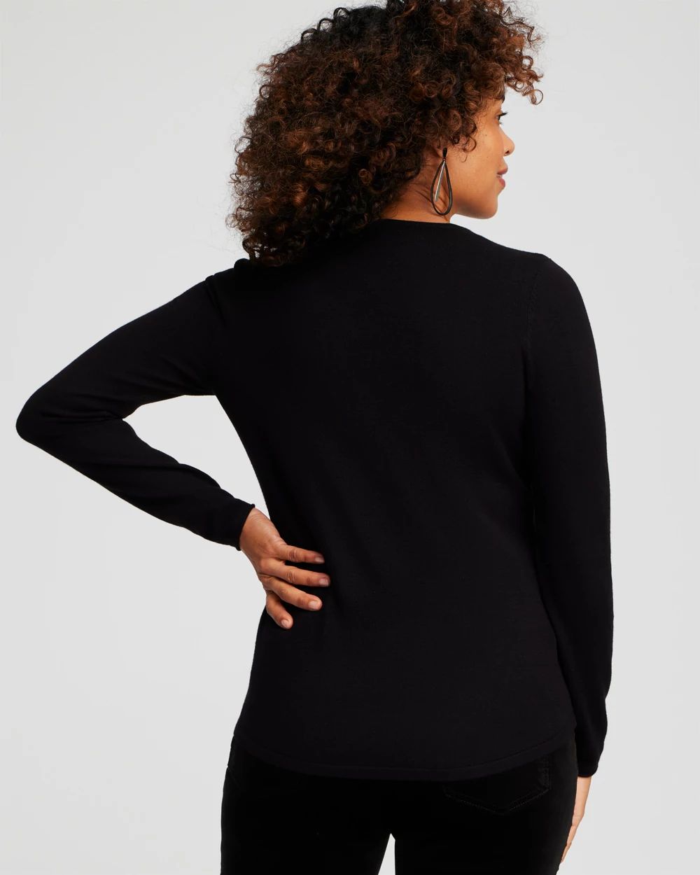 Spun Rayon Colorblock V-neck Pullover Sweater