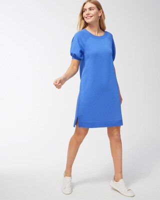Zenergy French Terry Puff Sleeve Dress