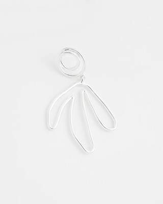 Silver Tone Palm Earrings