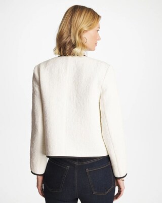 Collarless Quilted Box Jacket click to view larger image.