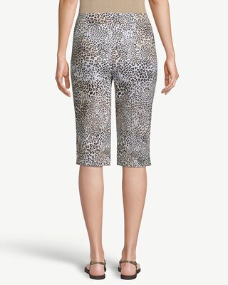 So Slimming Brigitte Animal-Print Slim Shorts - 13 Inch Inseam