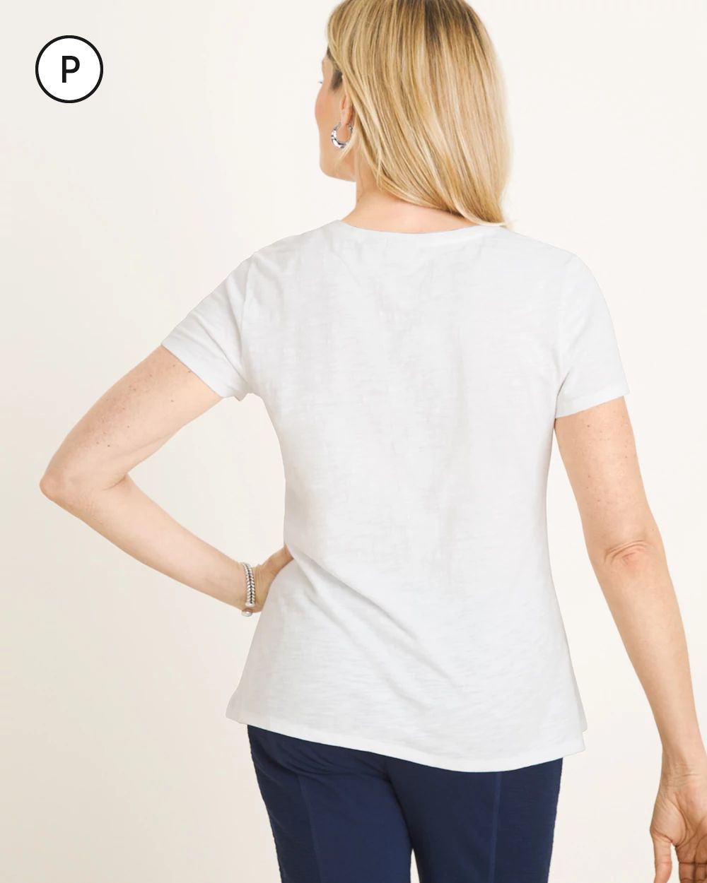 Zenergy Petite Stamp-Print Tee
