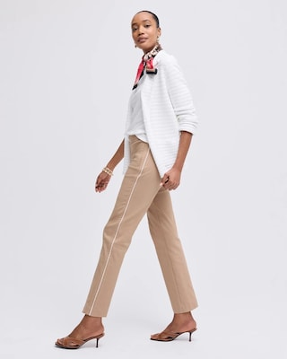 Brigitte™ Piped Straight Cropped Pants