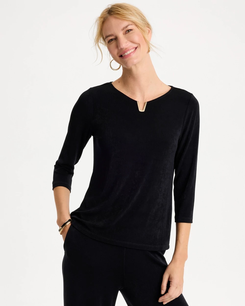 Travelers™ Embellished V-Neck Top