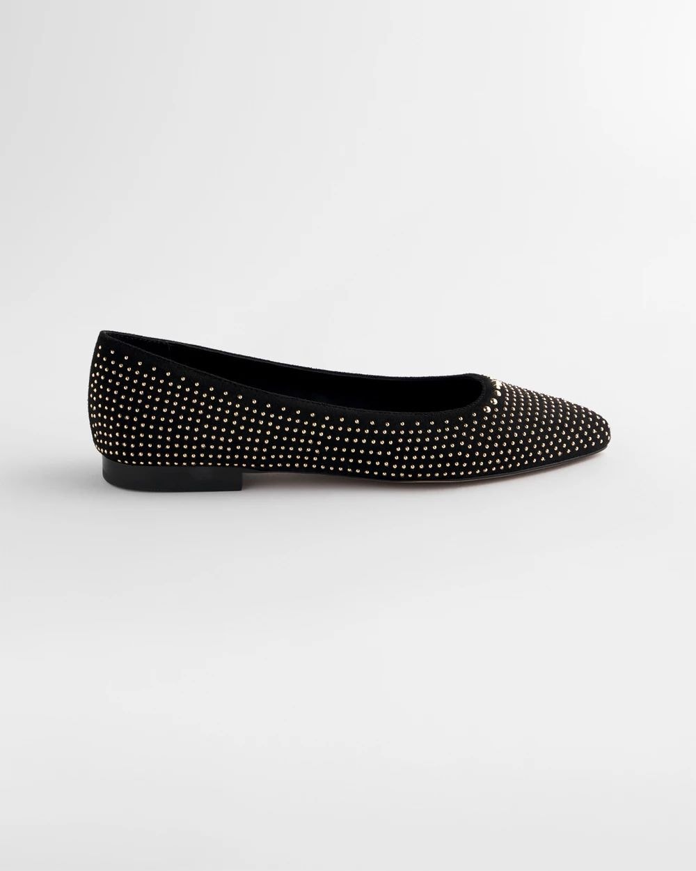 Suede Studded Flats