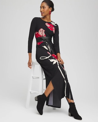 Embellished Floral Maxi Dress click to view larger image.