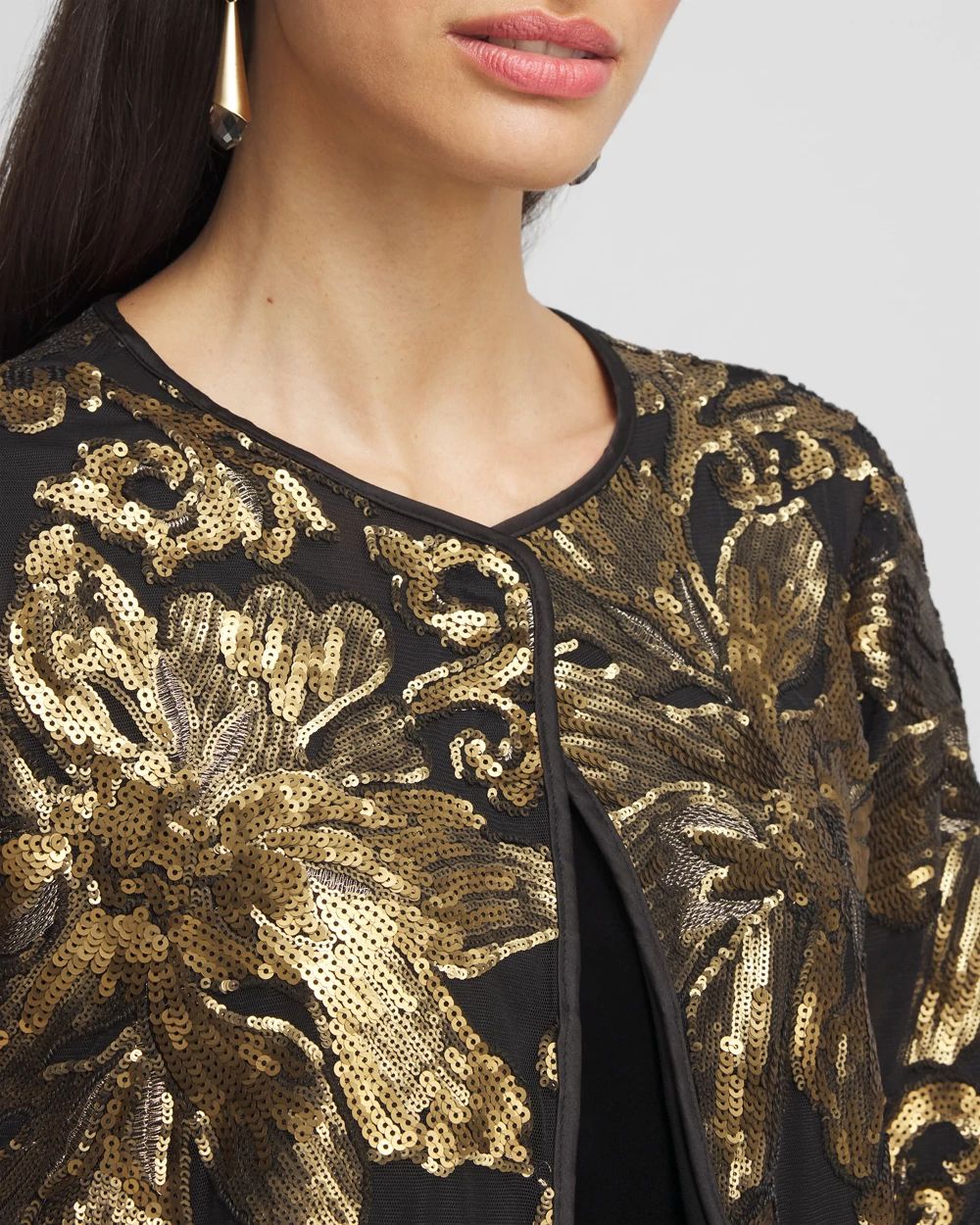 Travelers™ Collection Embroidered Sequin Jacket