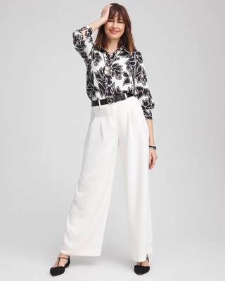 Twill Floral Collared Shirt click to view larger image.