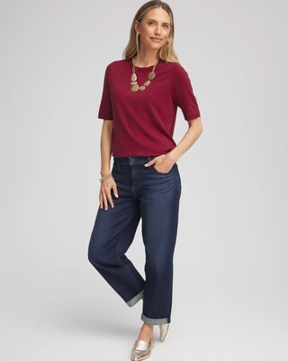 Short Sleeve Pullover Sweater click to view larger image.
