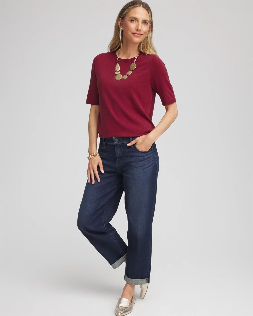 Short Sleeve Pullover Sweater