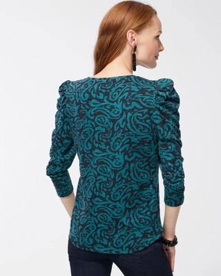 Paisley 3/4 Sleeve Romantic Tee