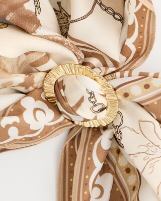 Goldtone Crinkle Scarf Ring click to view larger image.