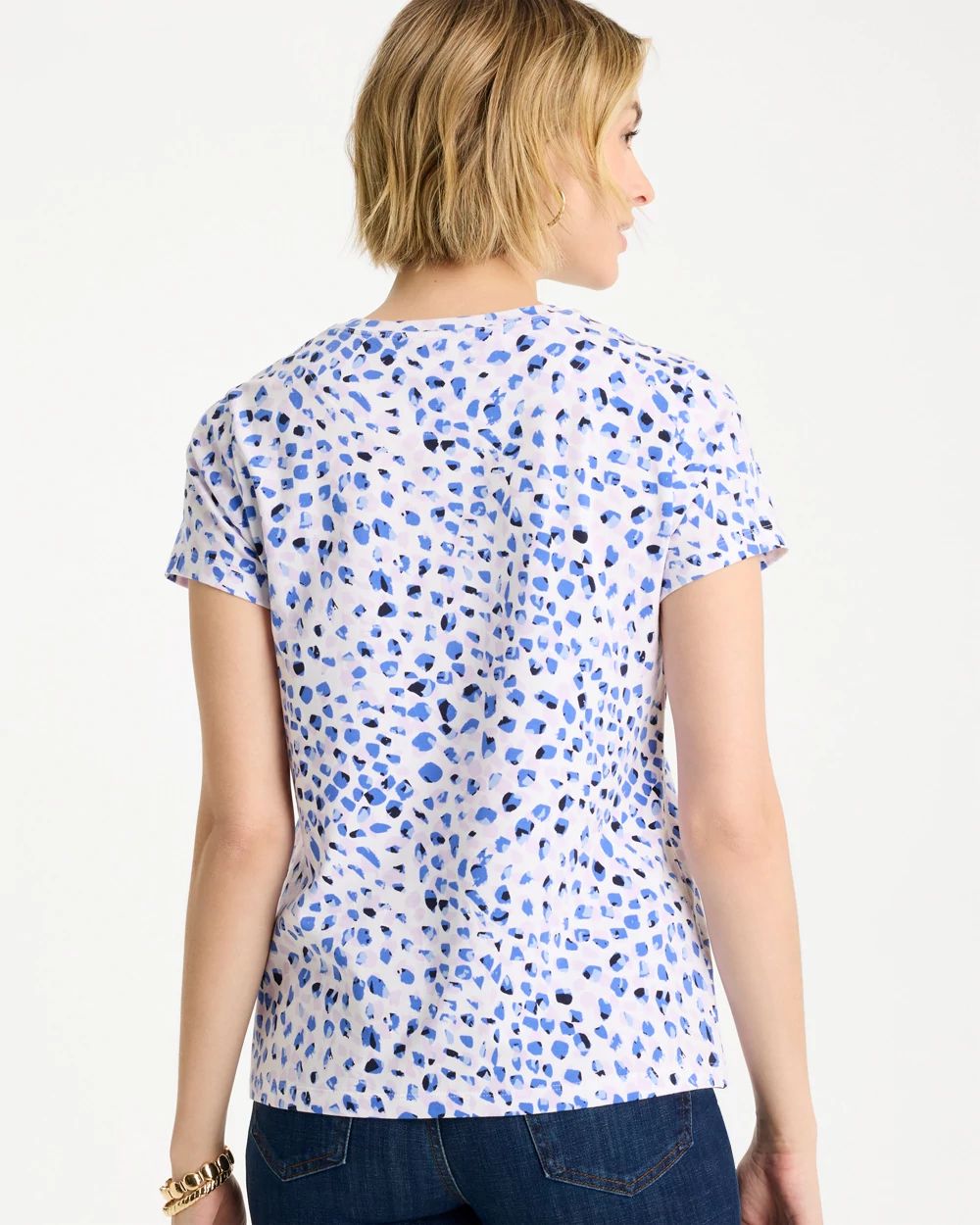 Murano Cotton Stretch Cap Sleeve Tee click to view larger image.