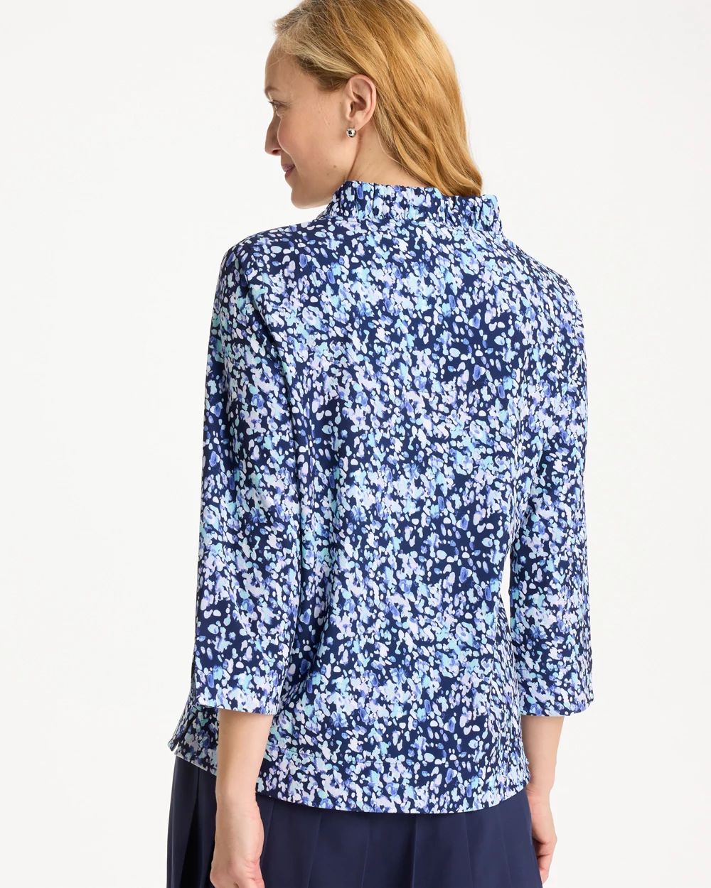 Zenergy® UPF Ruffle Neck Top click to view larger image.