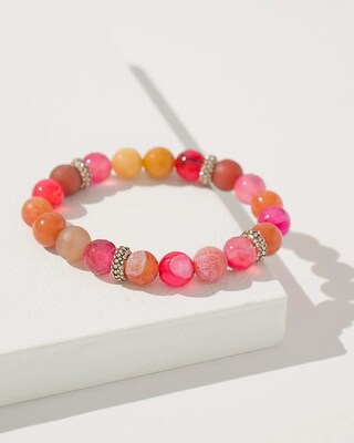 Agate and Aventurine Stretch Bracelet