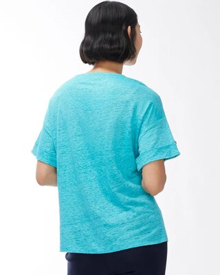 Linen Floral Relaxed Tee