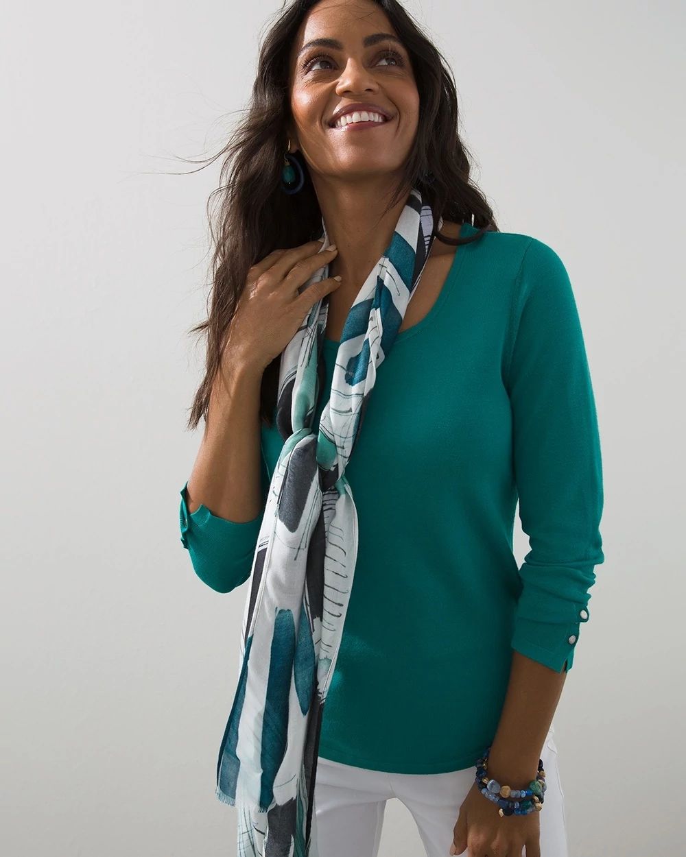 Artsy Print Oblong Scarf