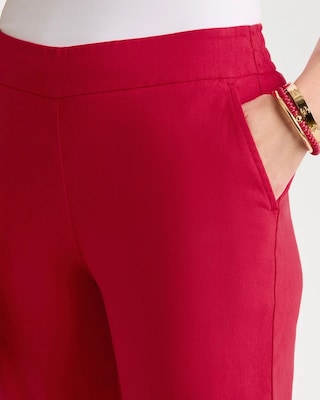 Pull-On Wide-Leg Linen Pants click to view larger image.