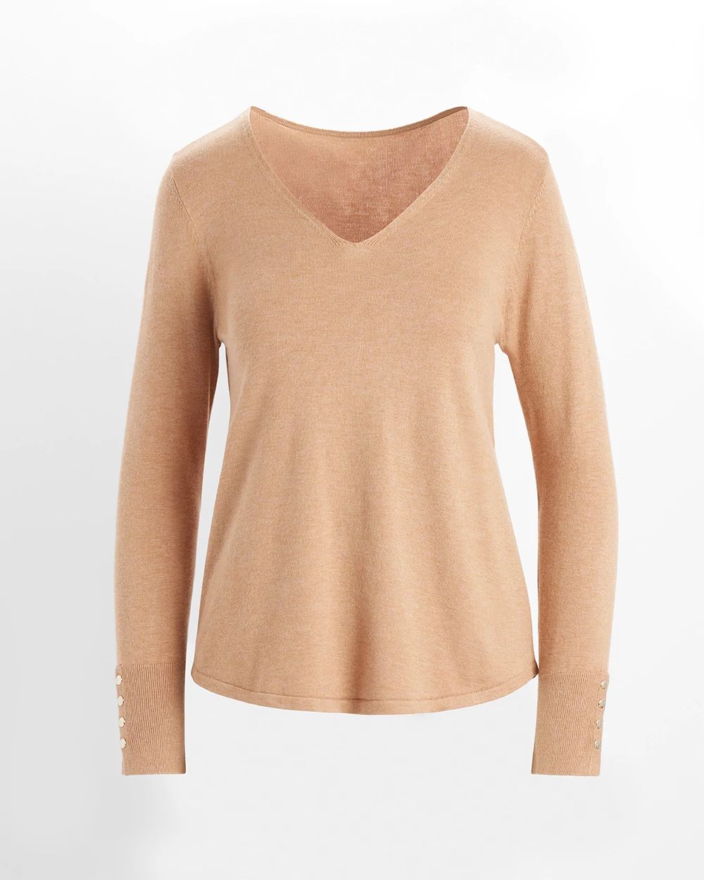 Spun Rayon V-Neck Sweater
