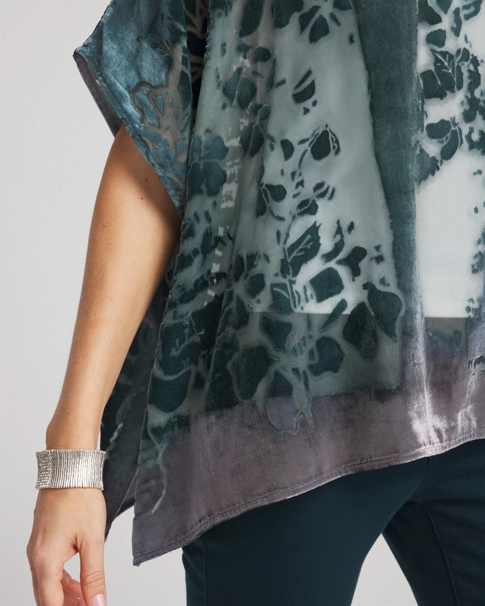 Velvet Burnout Passion Poncho