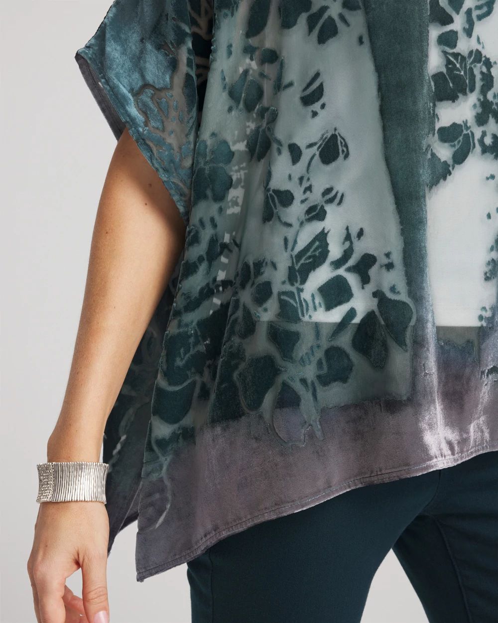 Velvet Burnout Passion Poncho click to view larger image.