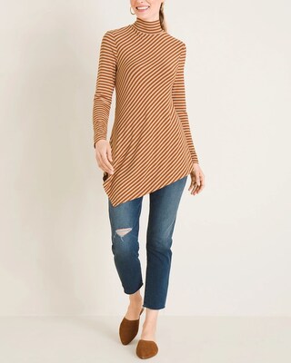 Mock-Neck Asymmetrical-Hem Top