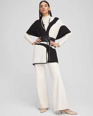Reversible Colorblock Ruana click to view larger image.