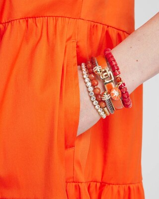 Agate Drop Off Stretch Bracelet