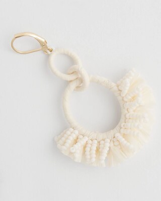 No Droop® White Raffia Wrap Earrings