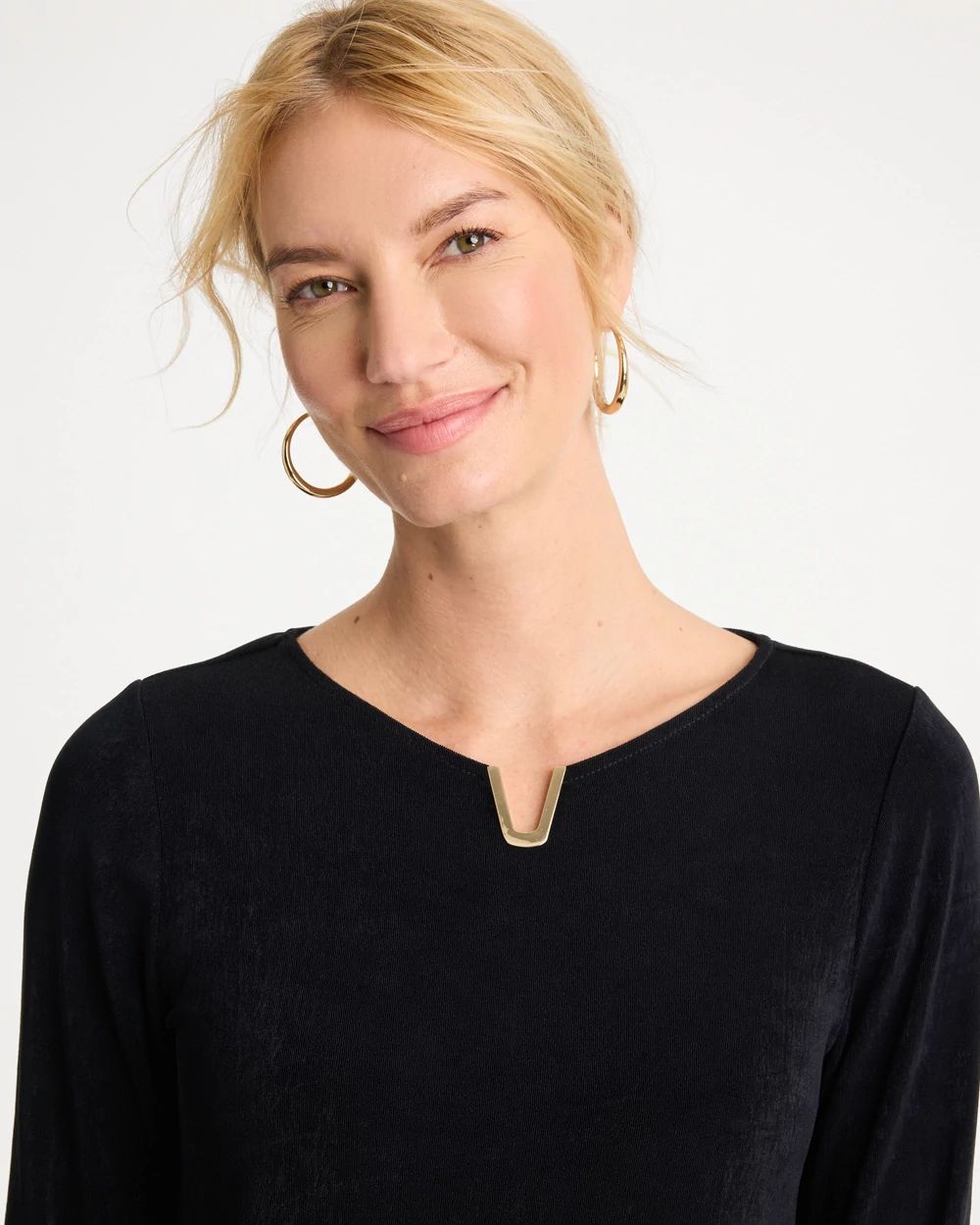 Travelers™ Embellished V-Neck Top click to view larger image.