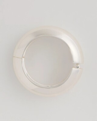Silvertone Hinge Bangle