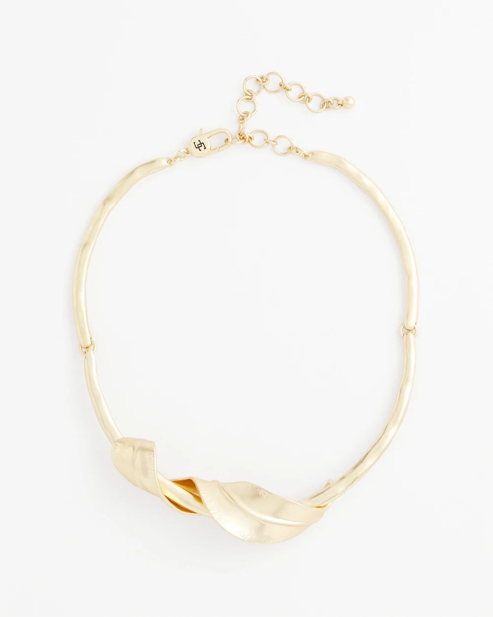Golden Leafy Collar Necklace click to view larger image.
