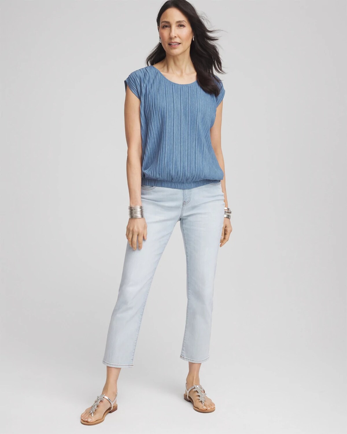 Chico's Girlfriend Cropped Jeans In Denim