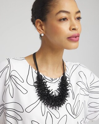 Adjustable Seed Bead Bib Necklace
