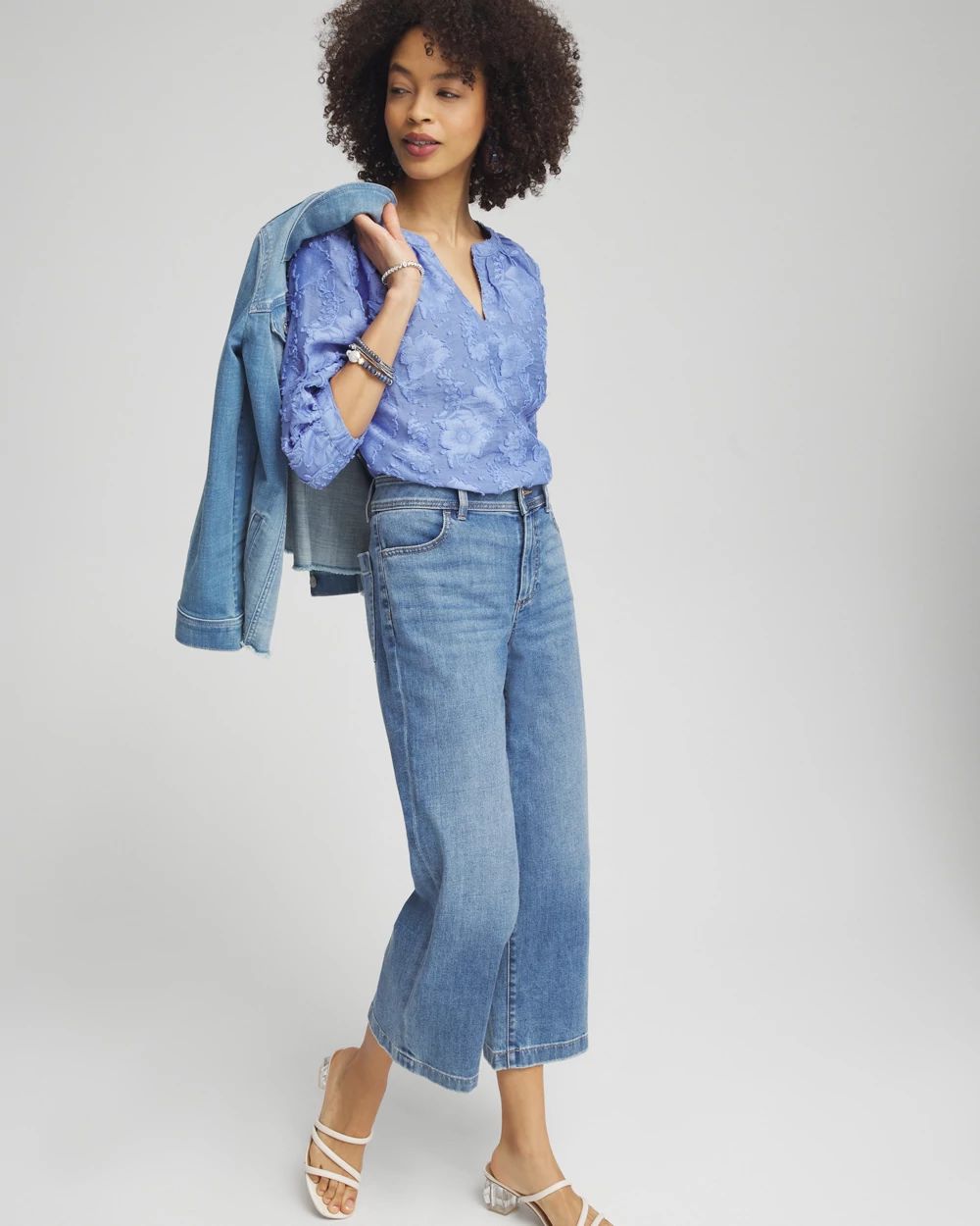 Jacquard Peasant Top