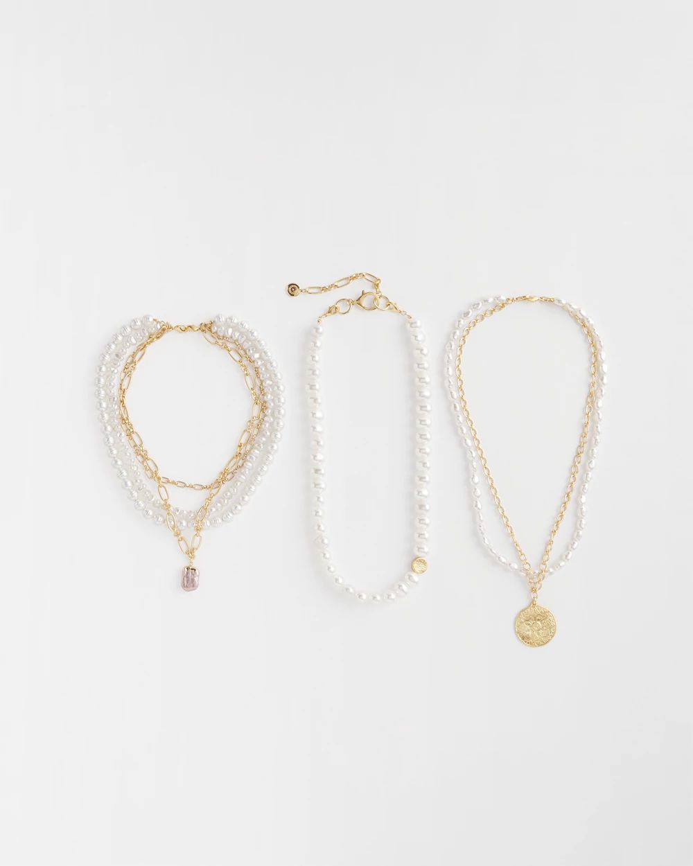 Convertible Faux Pearl Collar Necklace