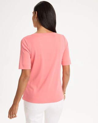 Pima Elbow Sleeve Tee click to view larger image.