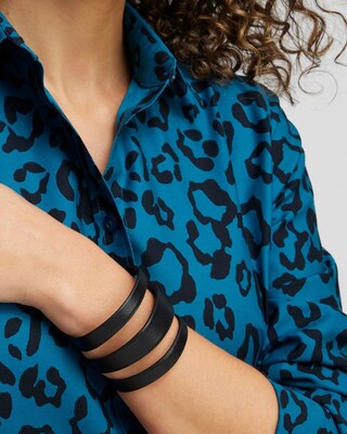 Leather Cutout Cuff Bracelet