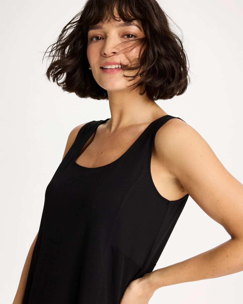 Petite Ponte Seamed Maxi Dress click to view larger image.