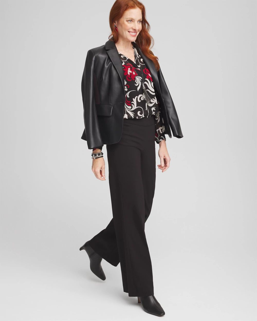 Crinkle Chiffon Floral Blouse