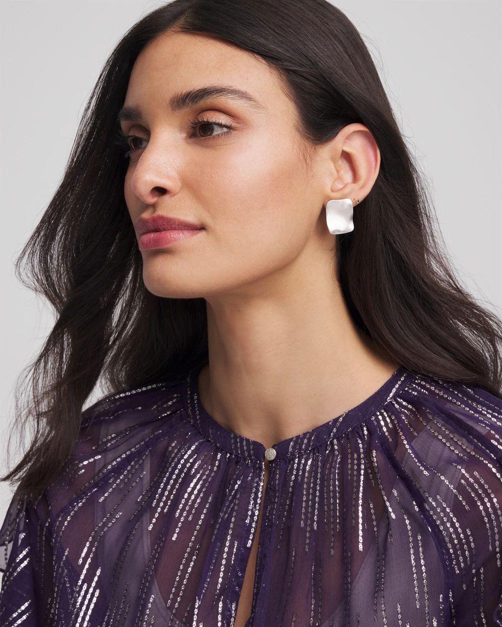 Square Oversized Stud Earrings
